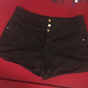 Women’s black high waisted shorts